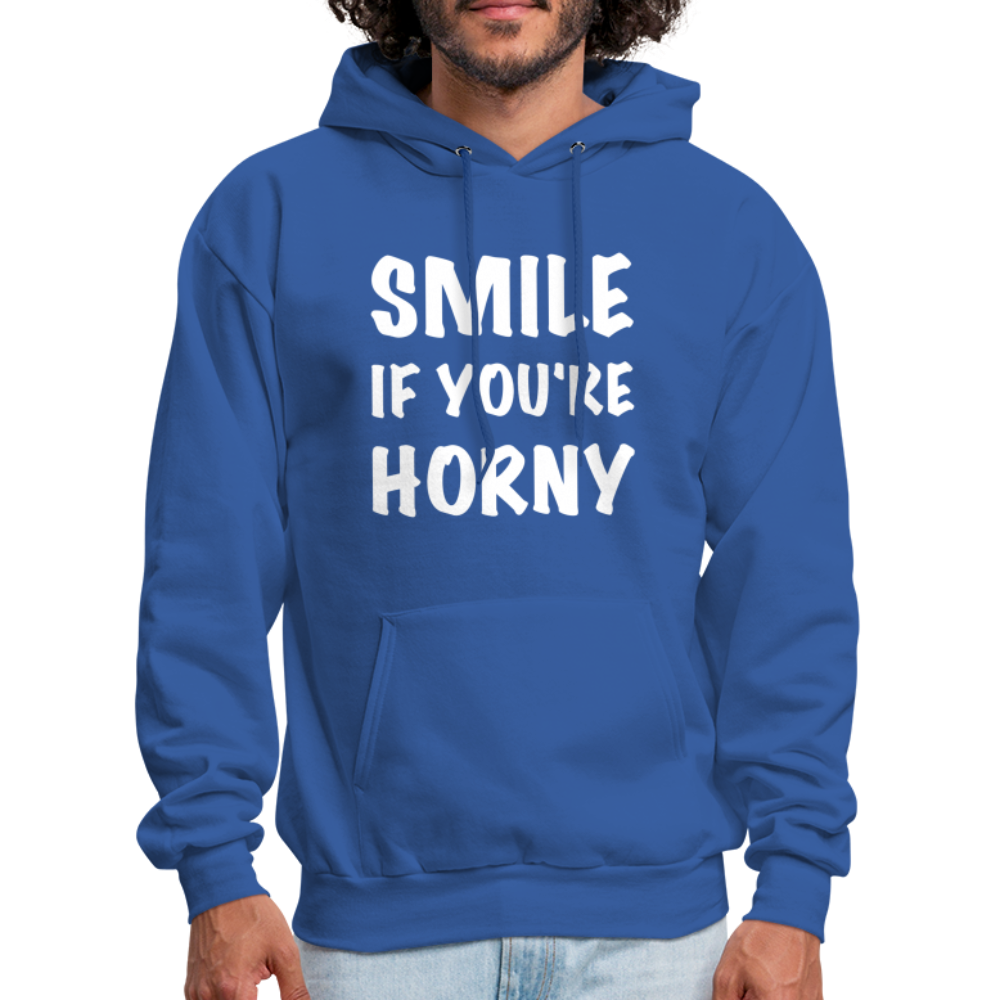 Smile if You're Horny Hoodie - royal blue