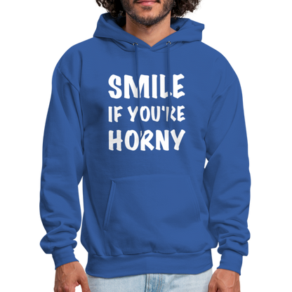 Smile if You're Horny Hoodie - royal blue