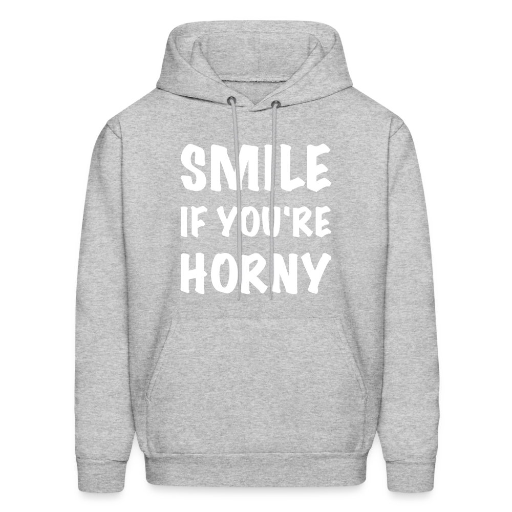 Smile if You're Horny Hoodie - heather gray