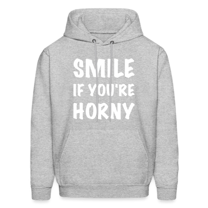 Smile if You're Horny Hoodie - heather gray