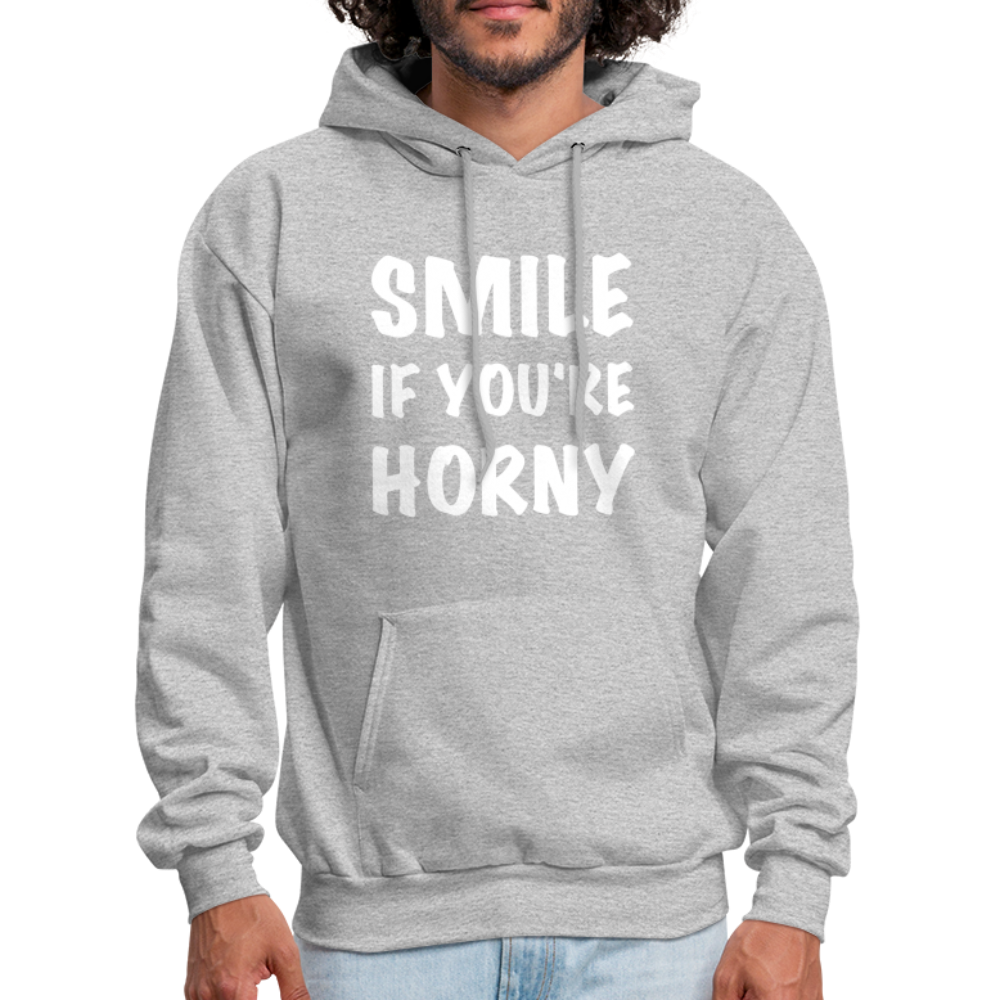 Smile if You're Horny Hoodie - heather gray