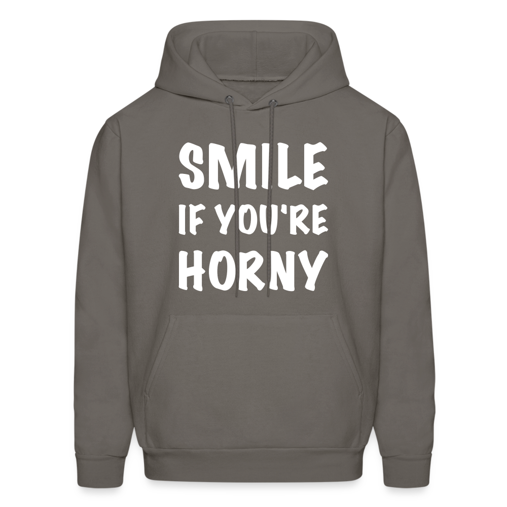 Smile if You're Horny Hoodie - asphalt gray