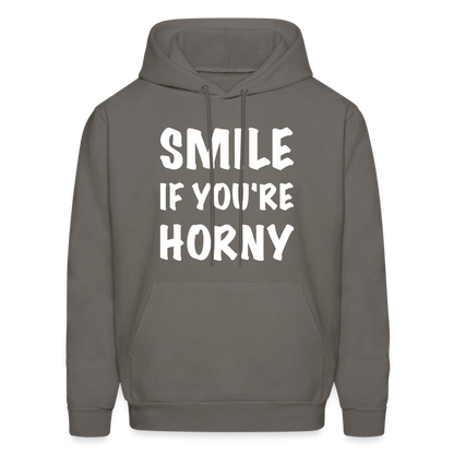 Smile if You're Horny Hoodie - asphalt gray