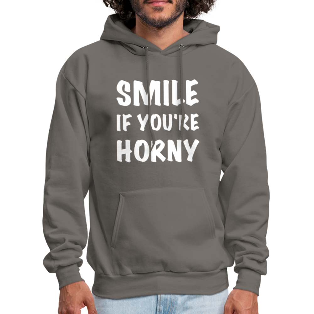 Smile if You're Horny Hoodie - asphalt gray