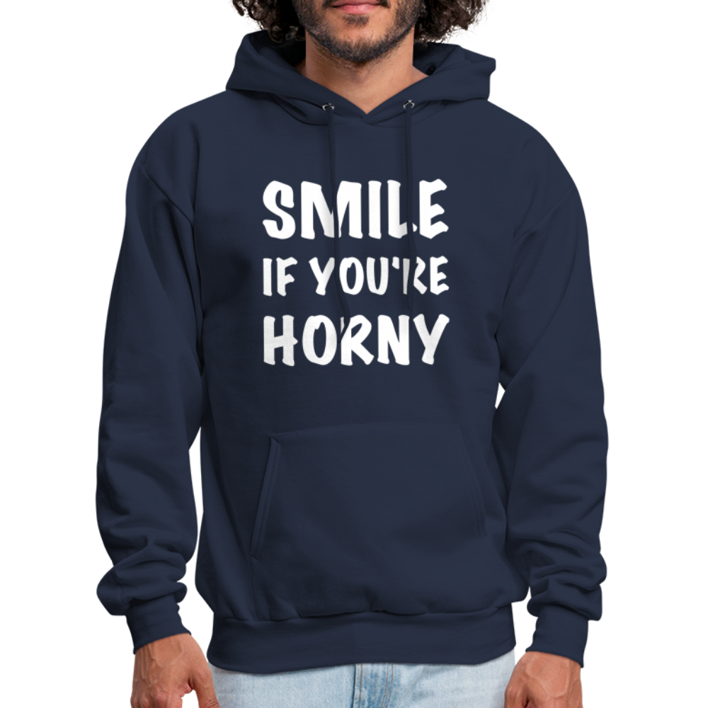 Smile if You're Horny Hoodie - navy