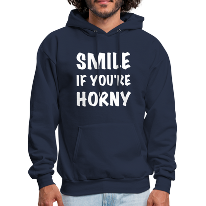 Smile if You're Horny Hoodie - navy