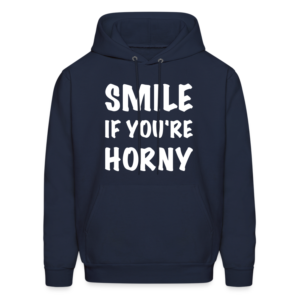 Smile if You're Horny Hoodie - navy