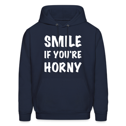 Smile if You're Horny Hoodie - navy