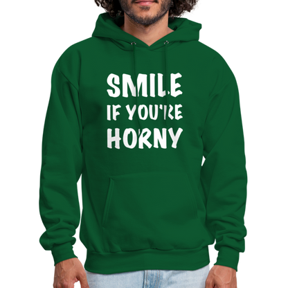 Smile if You're Horny Hoodie - forest green