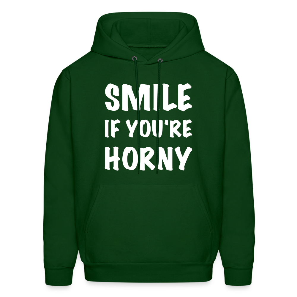 Smile if You're Horny Hoodie - forest green