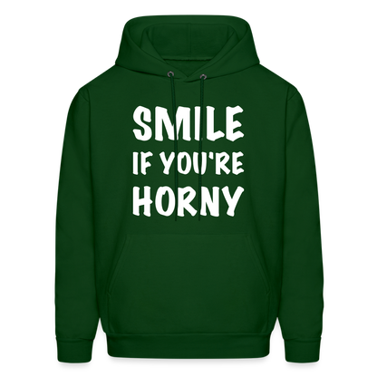 Smile if You're Horny Hoodie - forest green