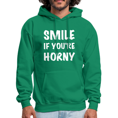 Smile if You're Horny Hoodie - kelly green