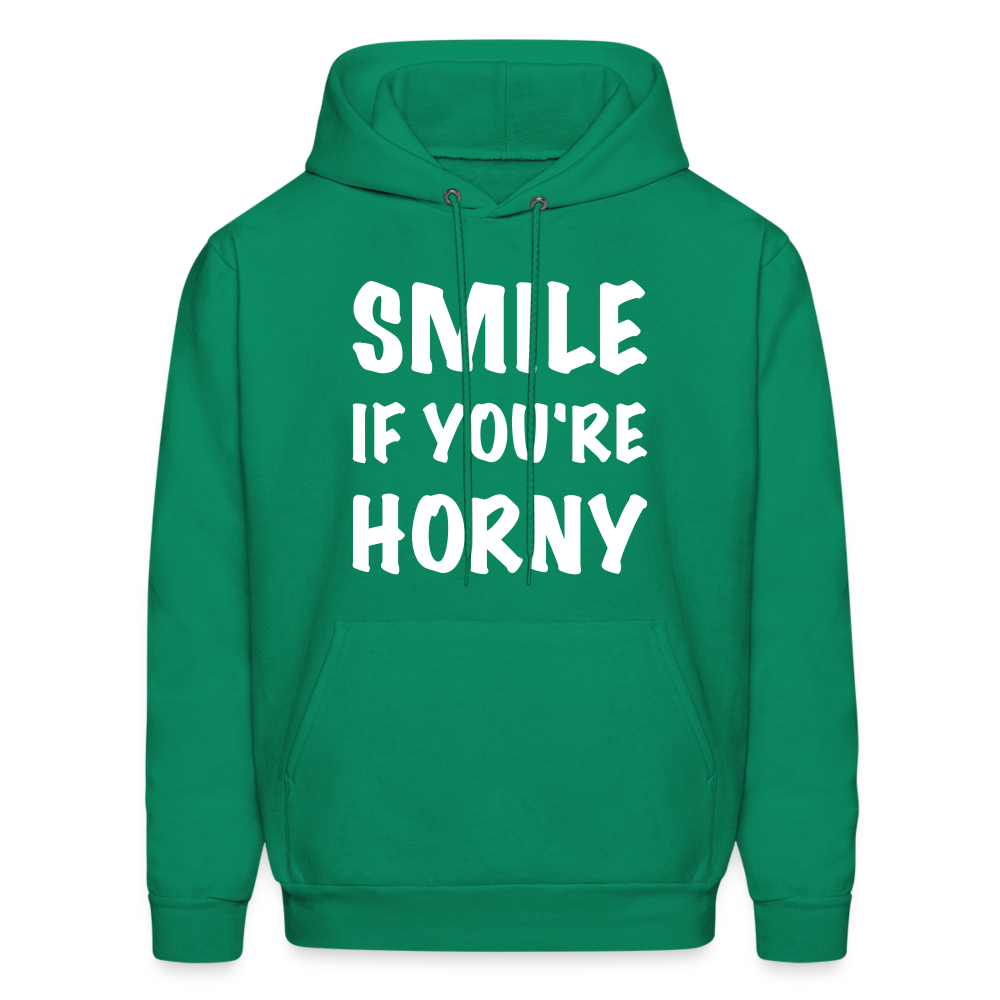 Smile if You're Horny Hoodie - kelly green