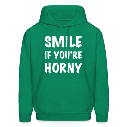 Smile if You're Horny Hoodie - kelly green