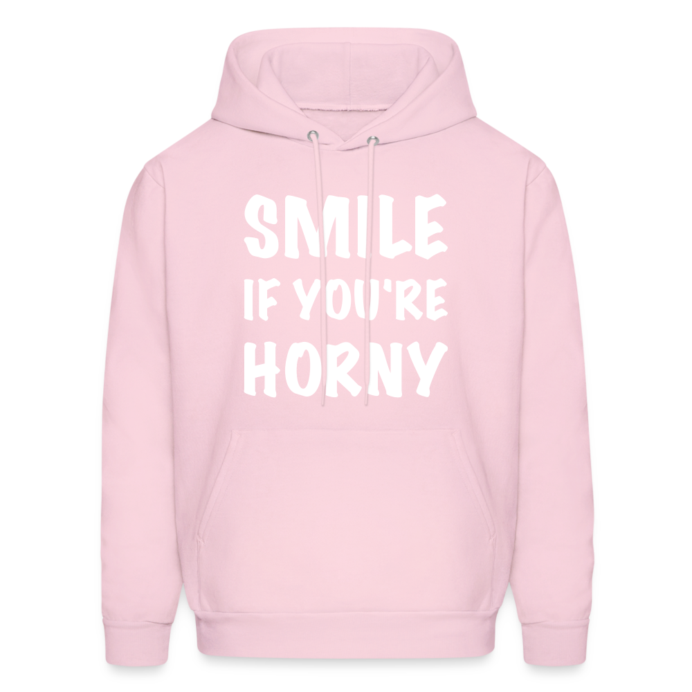 Smile if You're Horny Hoodie - pale pink