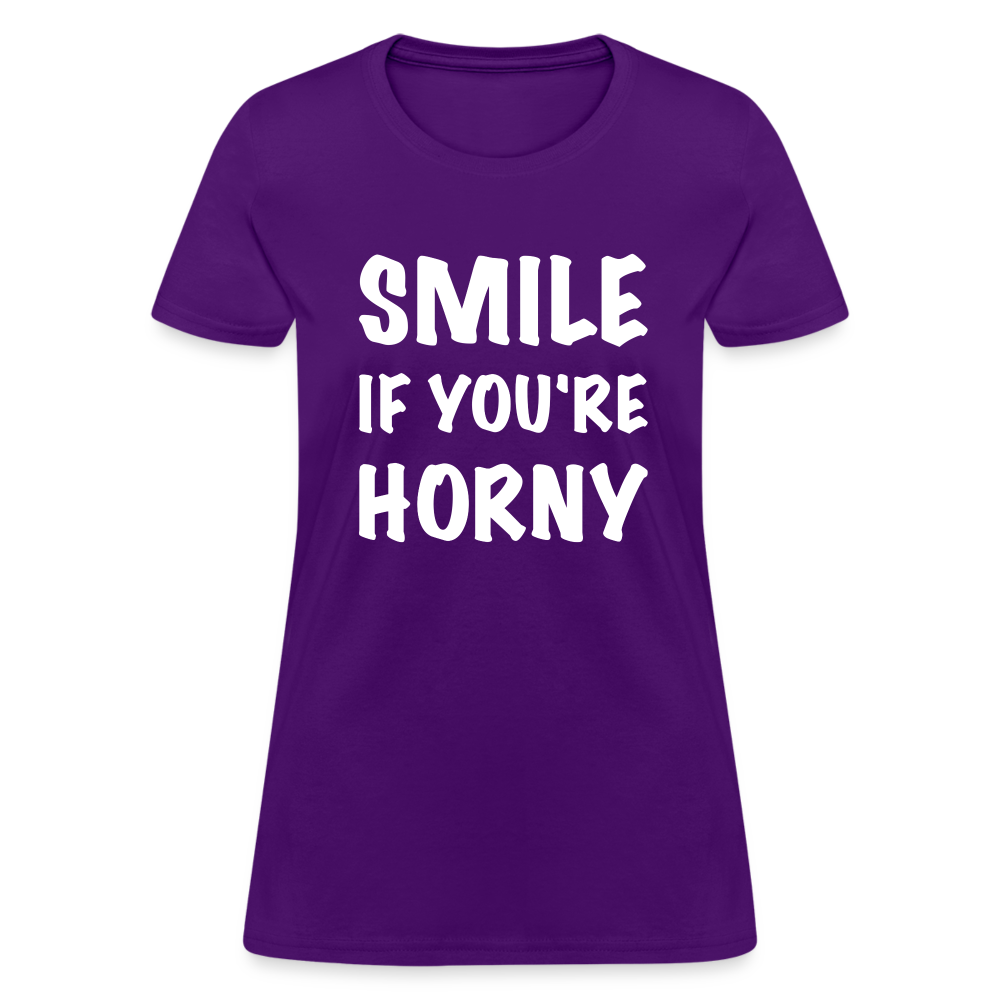 Smile if You're Horny Women's T-Shirt - purple