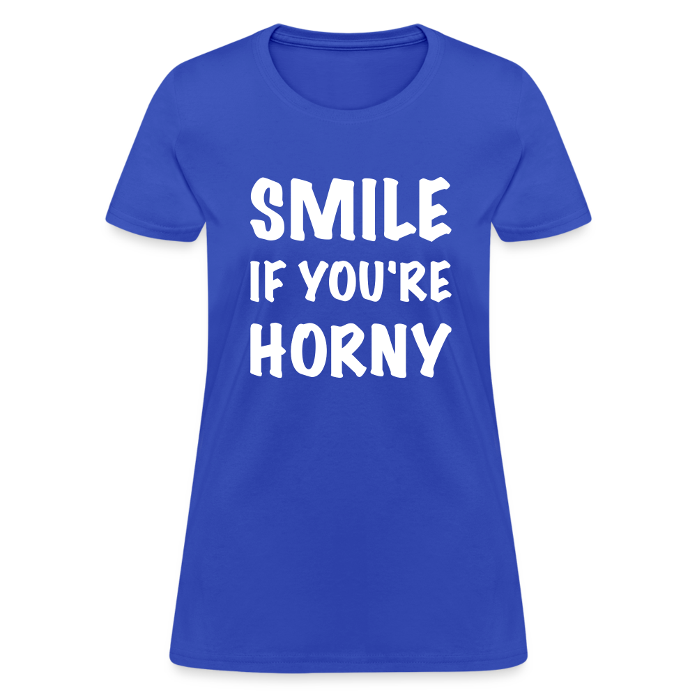 Smile if You're Horny Women's T-Shirt - royal blue