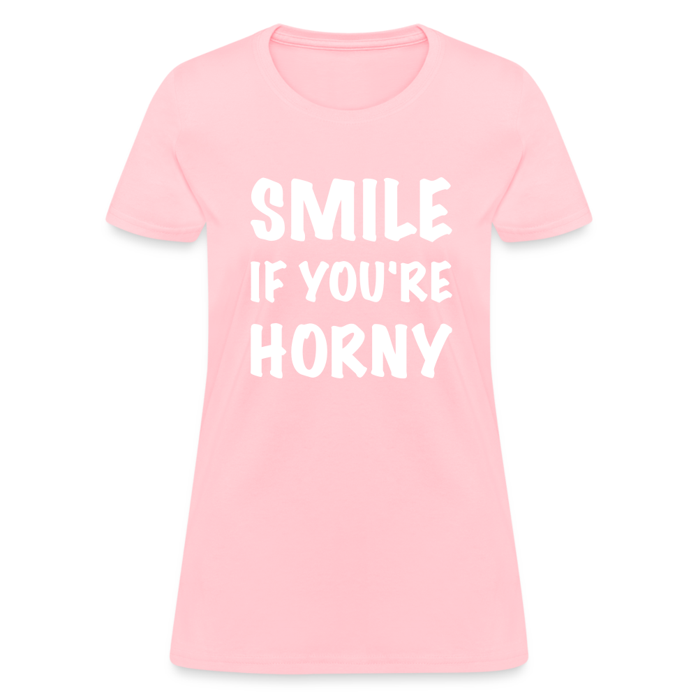 Smile if You're Horny Women's T-Shirt - pink