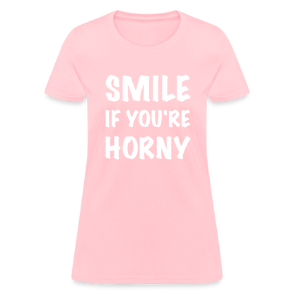 Smile if You're Horny Women's T-Shirt - pink