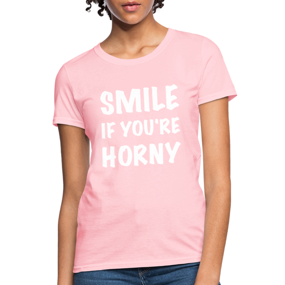 Smile if You're Horny Women's T-Shirt - pink