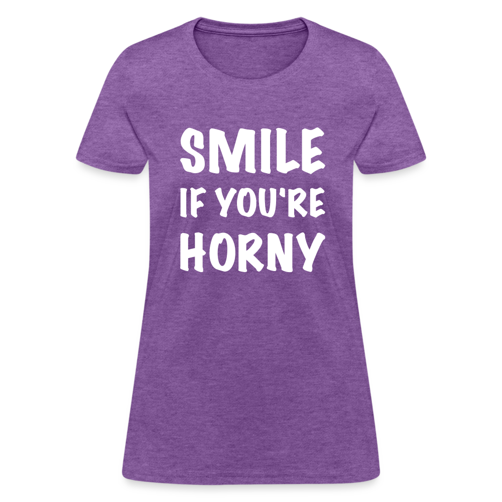 Smile if You're Horny Women's T-Shirt - purple heather