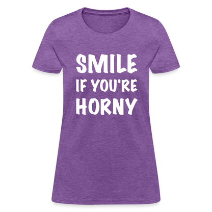 Smile if You're Horny Women's T-Shirt - purple heather