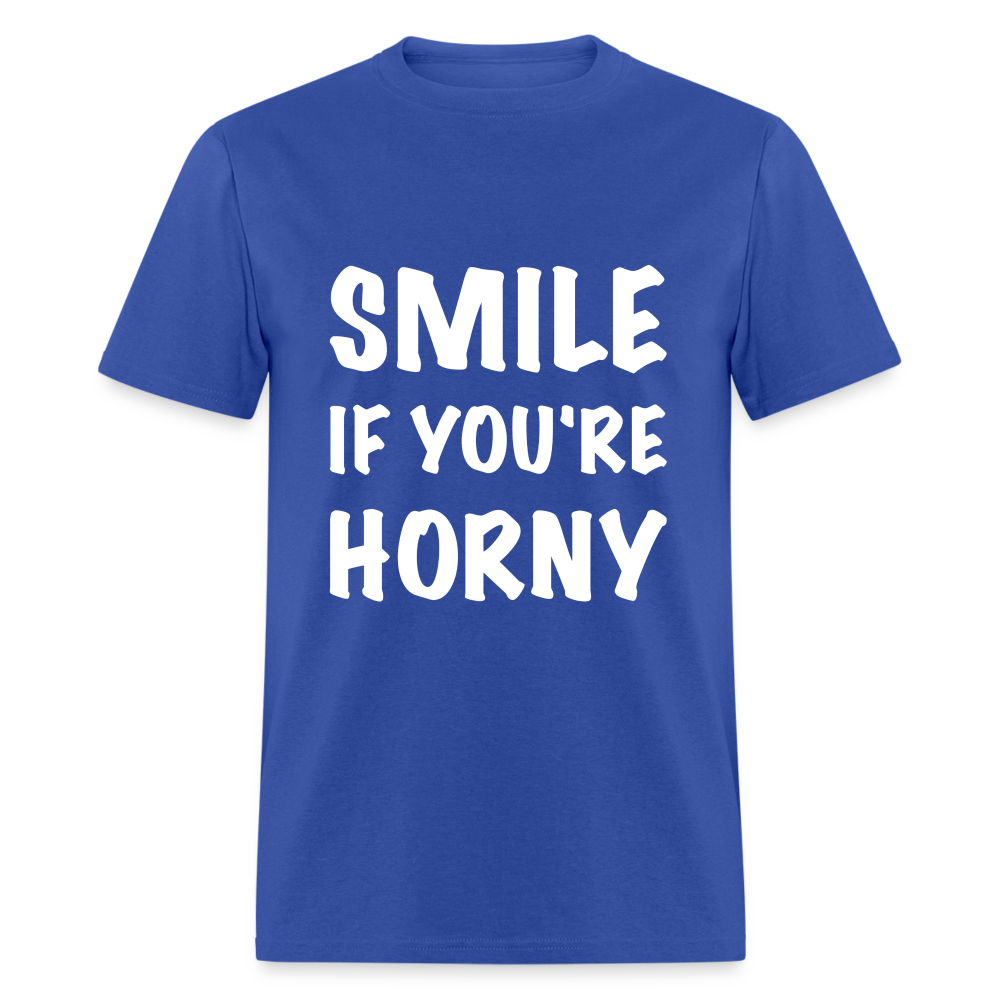 Smile if You're Horny T-Shirt - royal blue