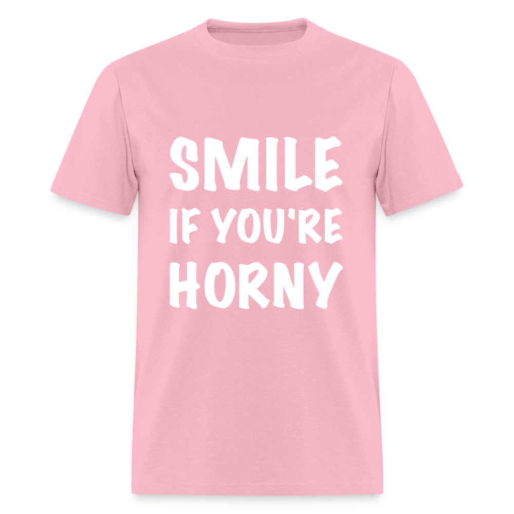 Smile if You're Horny T-Shirt - pink