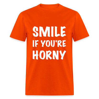 Smile if You're Horny T-Shirt - orange