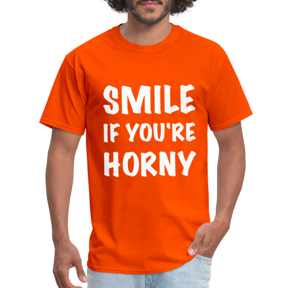 Smile if You're Horny T-Shirt - orange