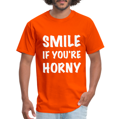 Smile if You're Horny T-Shirt - orange