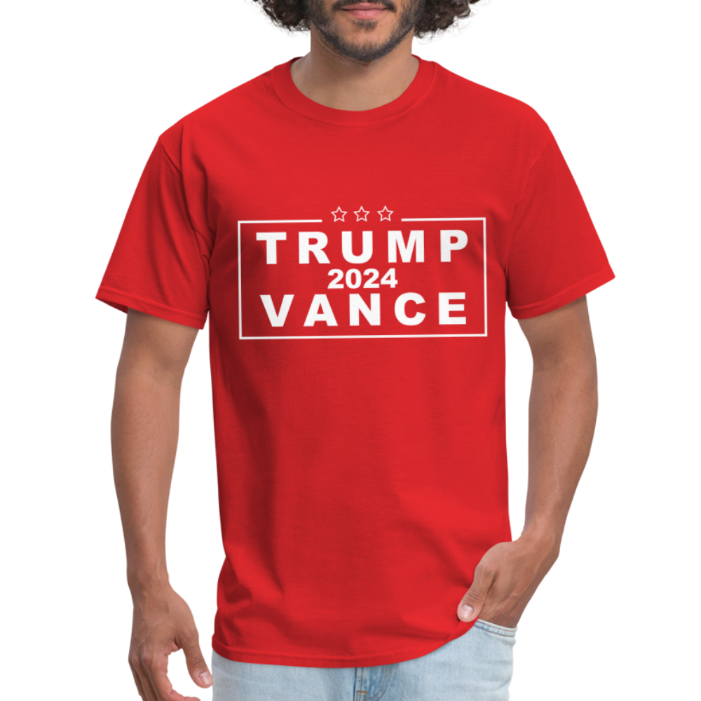 Trump Vance 2024 T-Shirt (Red Tee - White Letters) - red