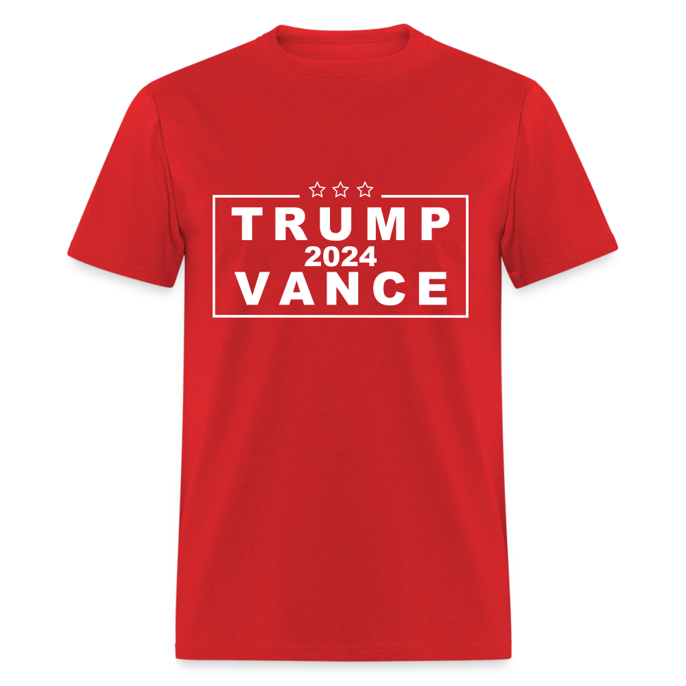 Trump Vance 2024 T-Shirt (Red Tee - White Letters) - red