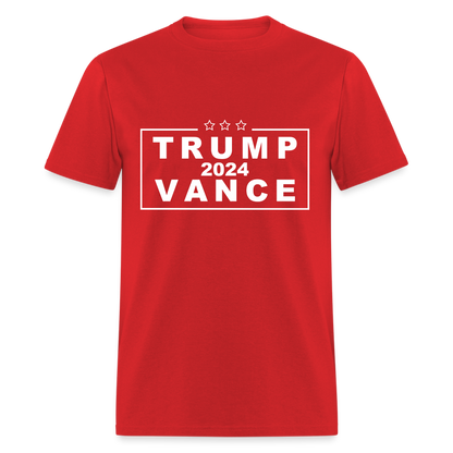 Trump Vance 2024 T-Shirt (Red Tee - White Letters) - red