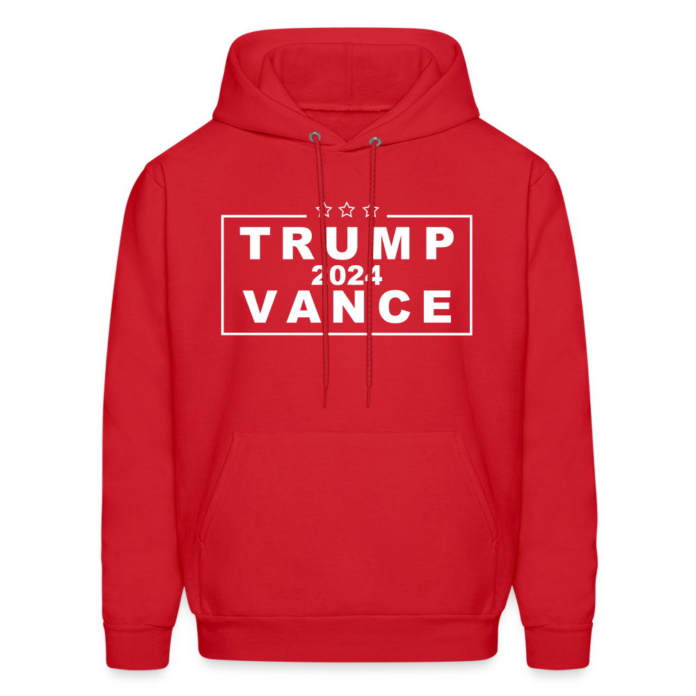 Trump Vance 2024 Hoodie (Red Republican Hoodie - White Letters) - red