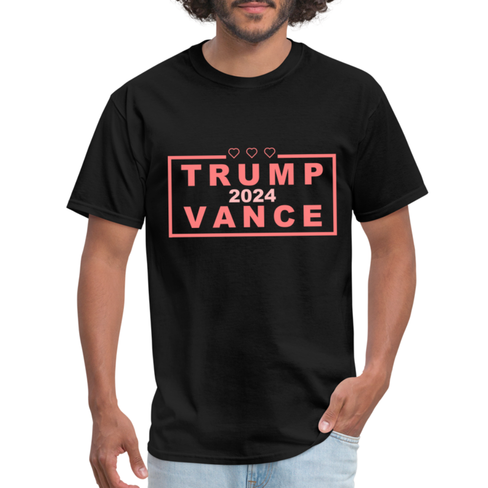 Trump Vance 2024 T-Shirt (Pink Letters) - black