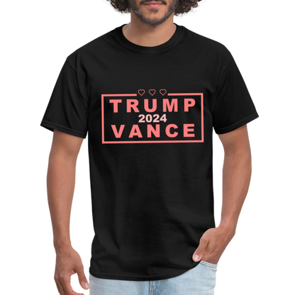 Trump Vance 2024 T-Shirt (Pink Letters) - black