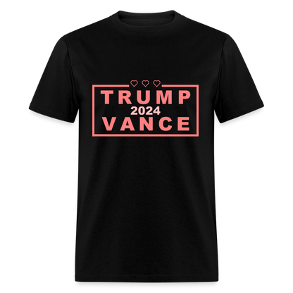 Trump Vance 2024 T-Shirt (Pink Letters) - black