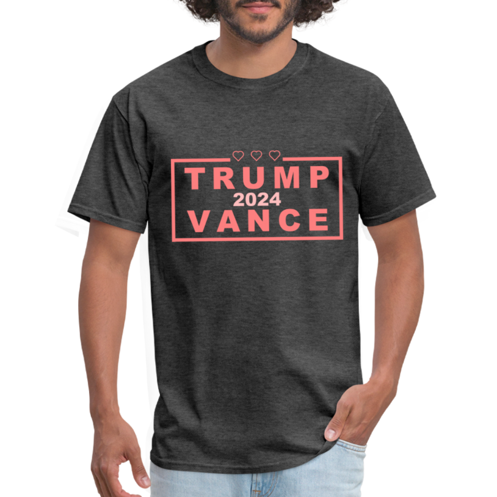 Trump Vance 2024 T-Shirt (Pink Letters) - heather black