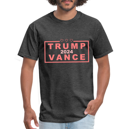 Trump Vance 2024 T-Shirt (Pink Letters) - heather black