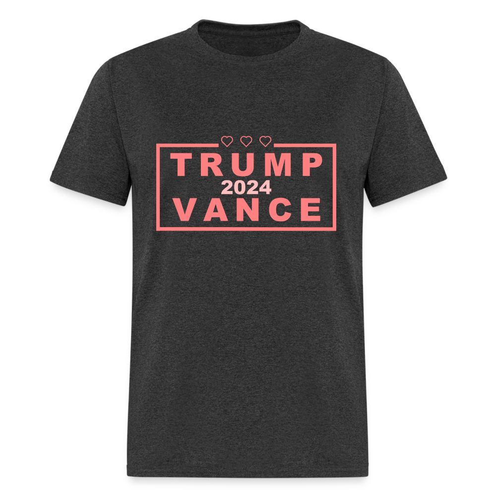 Trump Vance 2024 T-Shirt (Pink Letters) - heather black