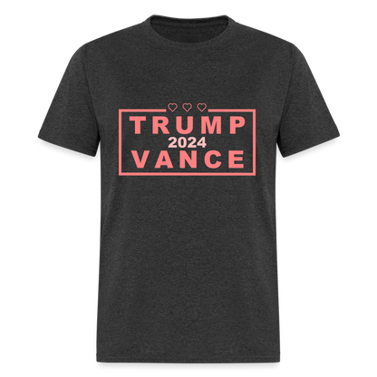 Trump Vance 2024 T-Shirt (Pink Letters) - heather black