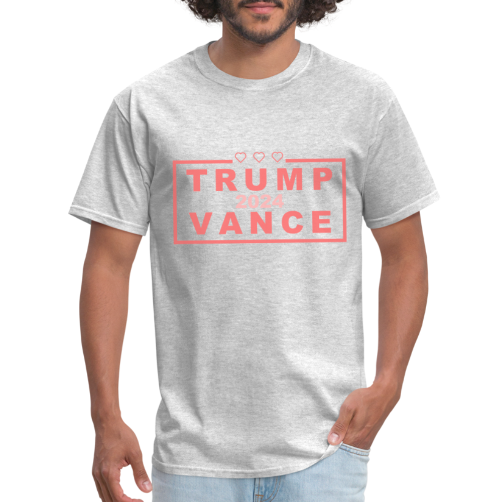 Trump Vance 2024 T-Shirt (Pink Letters) - heather gray