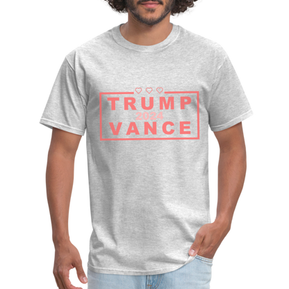 Trump Vance 2024 T-Shirt (Pink Letters) - heather gray