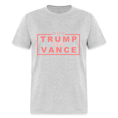 Trump Vance 2024 T-Shirt (Pink Letters) - heather gray