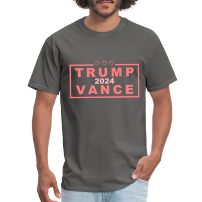 Trump Vance 2024 T-Shirt (Pink Letters) - charcoal