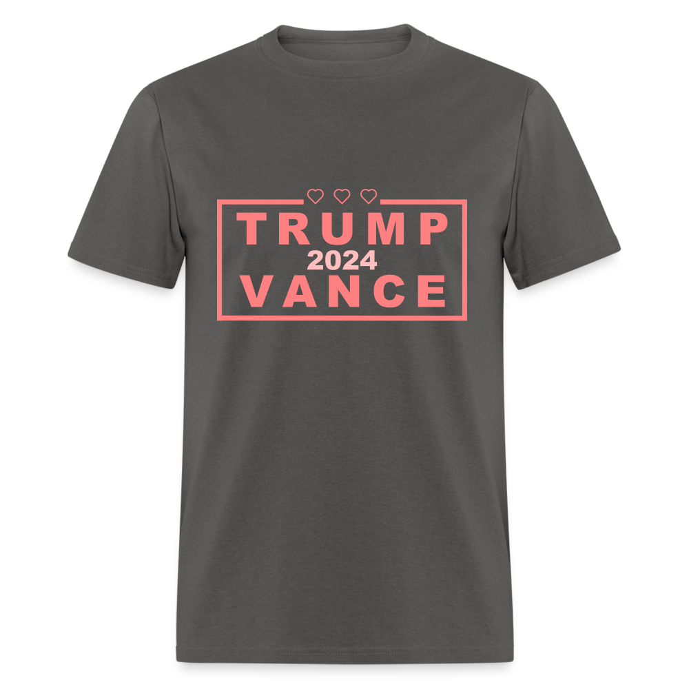 Trump Vance 2024 T-Shirt (Pink Letters) - charcoal