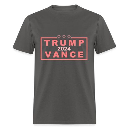 Trump Vance 2024 T-Shirt (Pink Letters) - charcoal