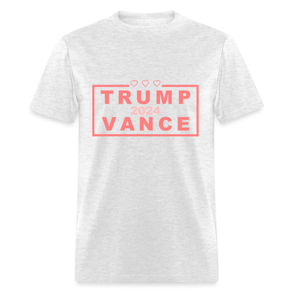 Trump Vance 2024 T-Shirt (Pink Letters) - light heather gray