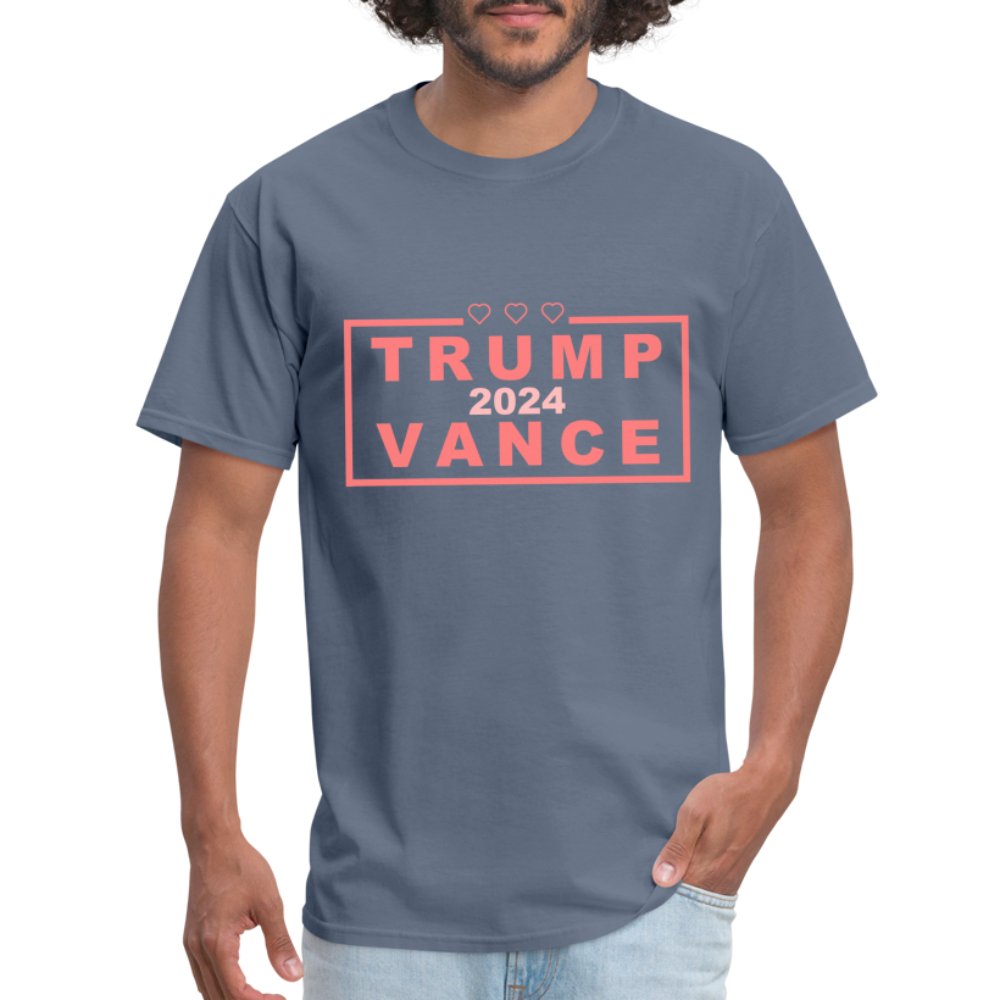 Trump Vance 2024 T-Shirt (Pink Letters) - denim